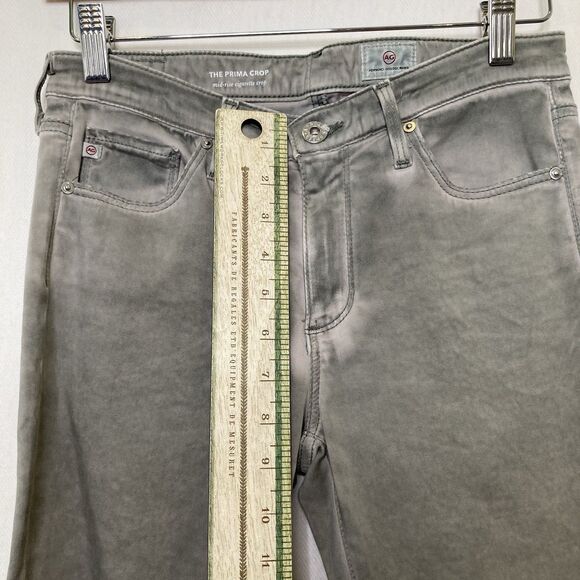 Adriano Goldschmied Anthropologie The Prima Crop Cigarette Jeans Pants Gray 26 - Picture 12 of 12